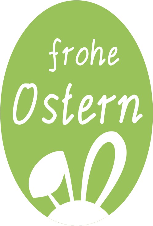 Frohe Ostern Aufkleber 